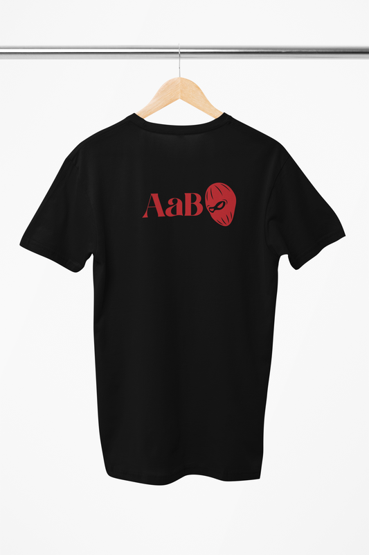 AaB t-shirt, Aalborg t-shirt, fodbold, AaB trøje sort