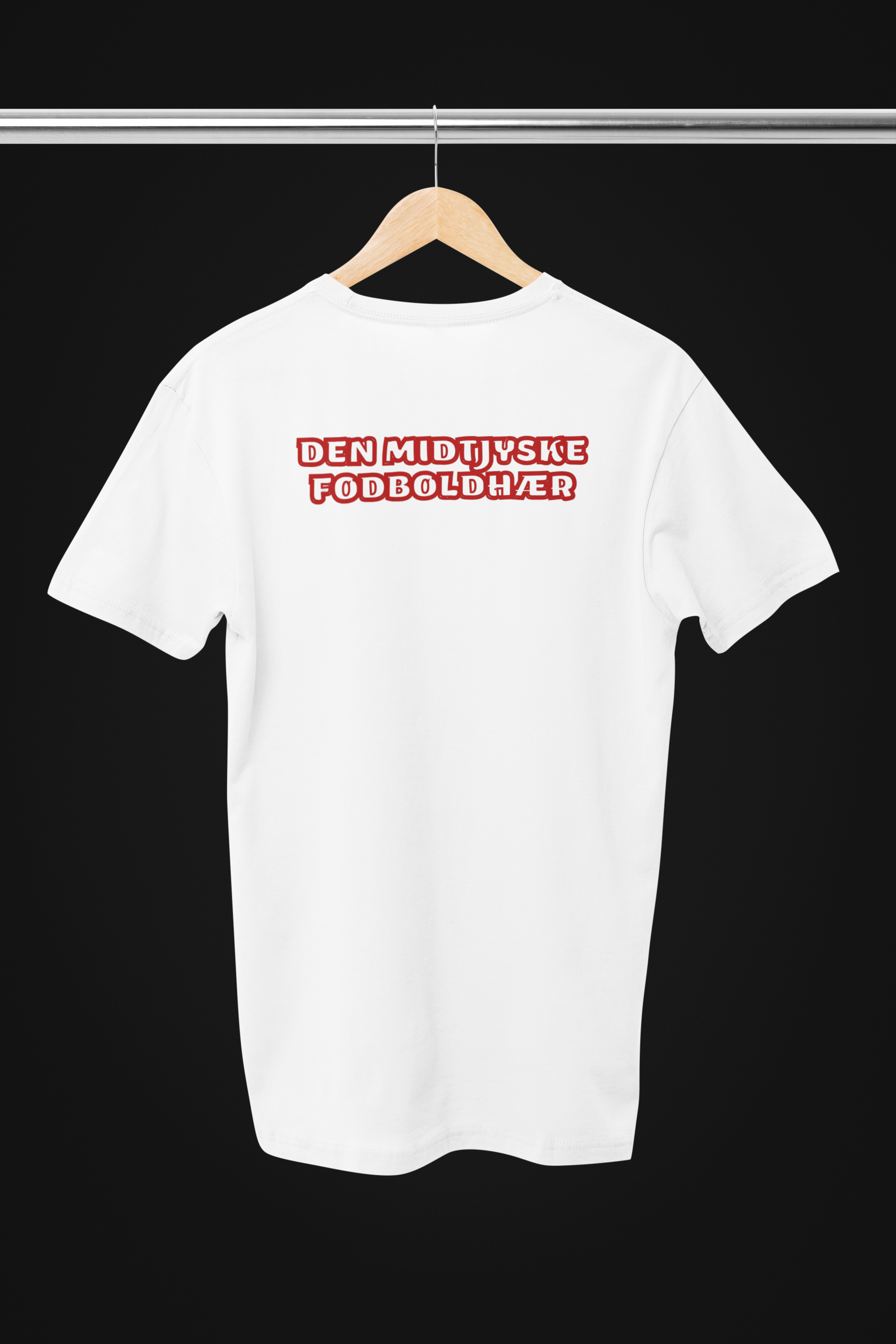 Den midtjyske fodboldhær, t-shirt, FC midtjylland trøje, midtjylland t-shirt, midtjysk fodboldhær, hvid