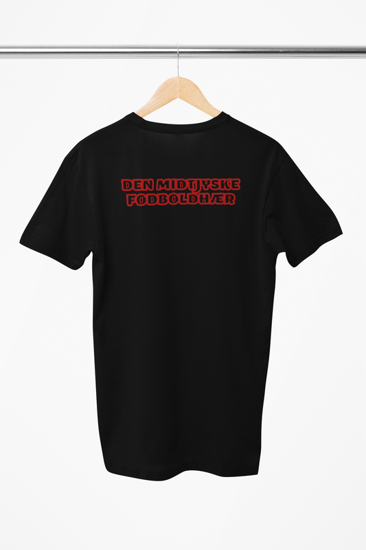 Den midtjyske fodboldhær, t-shirt, FC midtjylland trøje, midtjylland t-shirt, midtjysk fodboldhær, sort