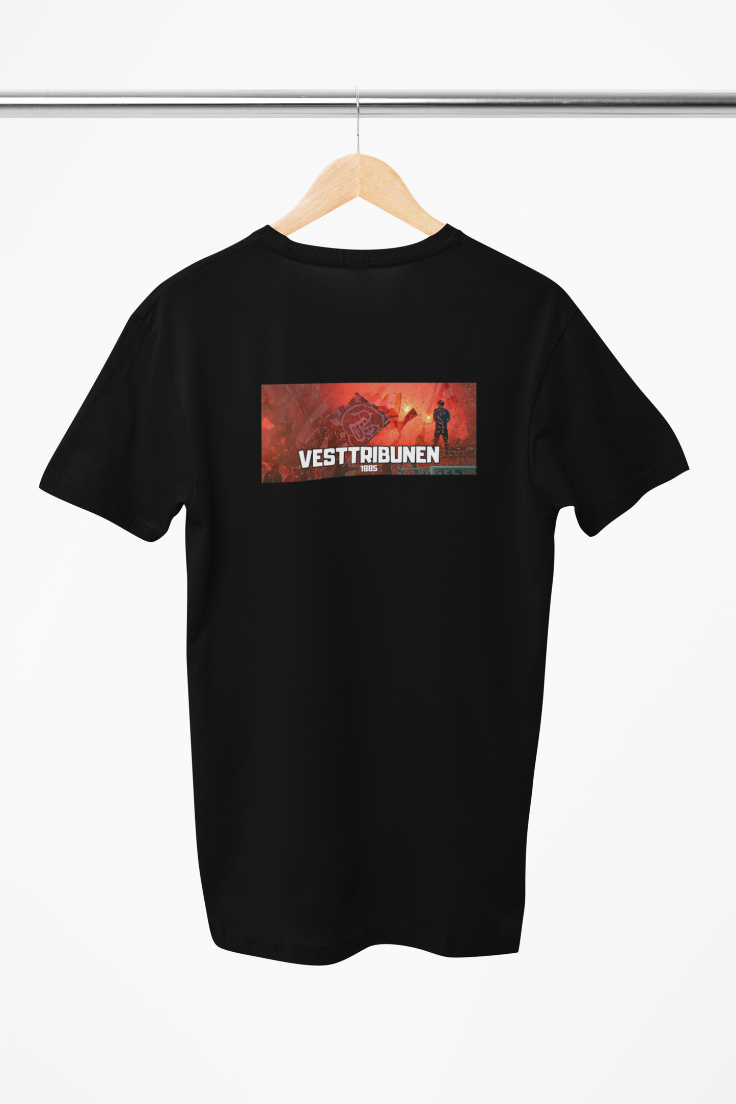 vesttribunen t-shirt, AAB trøje, AAB 1885 t-shirt, Vesttribunen aalborg t-shirt, sort