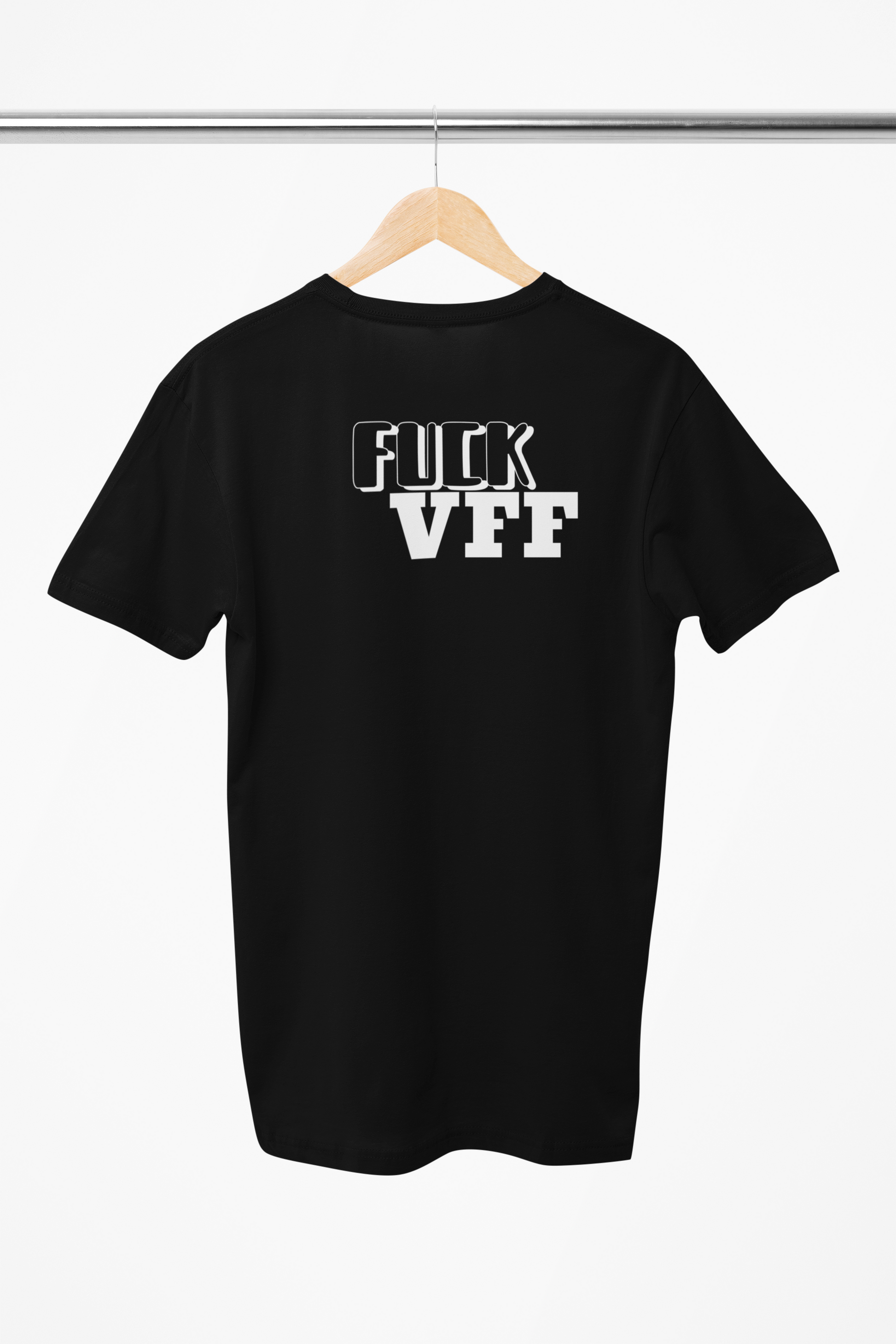 Fuck VFF t-shirt, hader VVF trøje. Fuck VVF tøj, hader viborg tøj, t-shirt sort