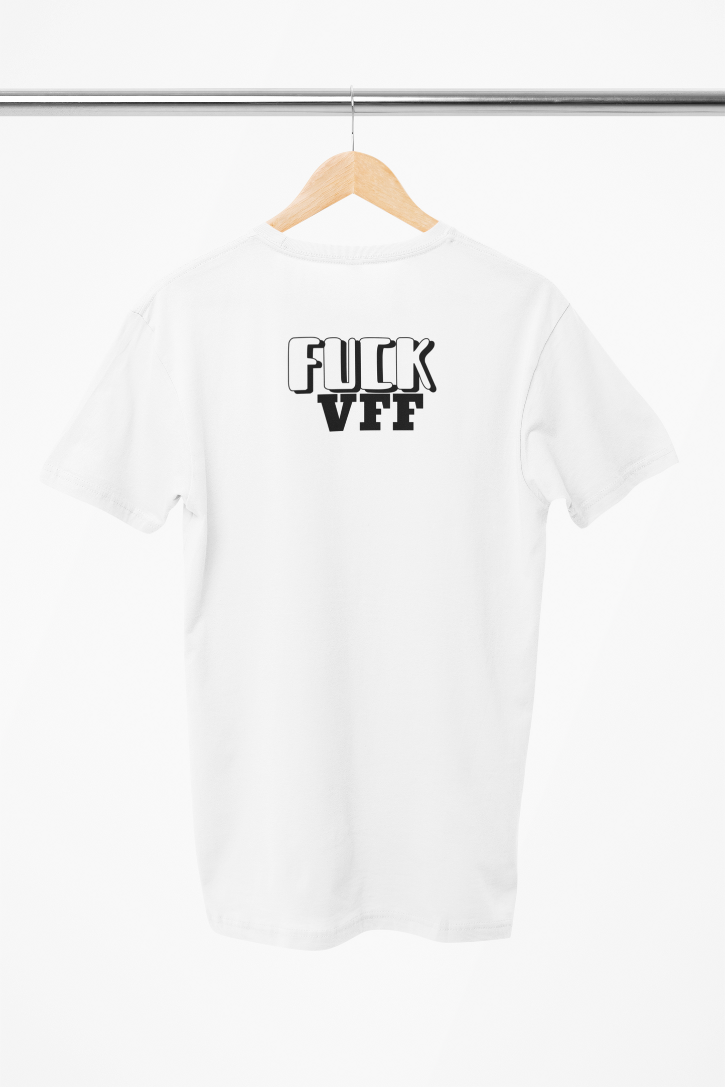 Fuck VFF t-shirt, hader VVF trøje. Fuck VVF tøj, hader viborg tøj, t-shirt hvid